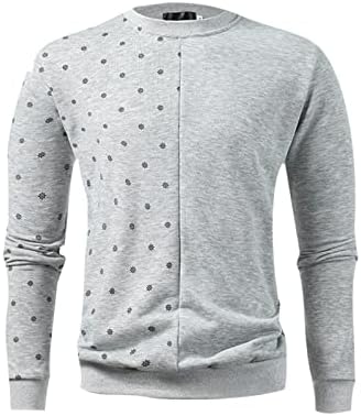 Мъжки Пуловер с Голям Размер, Всекидневни Персонализирани Декоративни Топ с цип, С кръгло деколте, Риза с дълъг