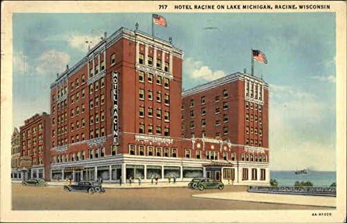 Хотел Racine на брега на езерото Мичиган консултации расин, Уисконсин с Оригинални Старинни пощенска картичка