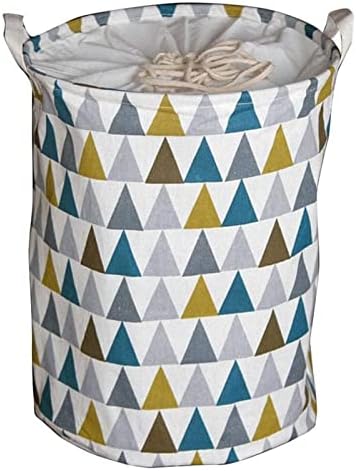 Голяма кошница за дрехи, Водоустойчив Кръгла Сгъваема кошница за съхранение на Futon бельо на съвсем малък (Цвят: