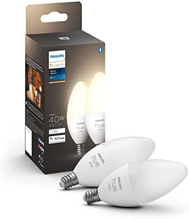 Интелигентен led свещ PHILIPS Hue White, съвместима с Bluetooth и Zigbee – Сертифицирано устройство за хора,