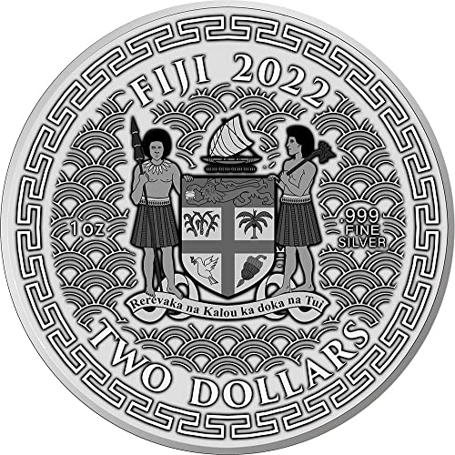2022 DE Модерна Възпоменателна монета PowerCoin Годината на Тигъра 1 Унция Сребърна монета 2 долара Фиджи 2022