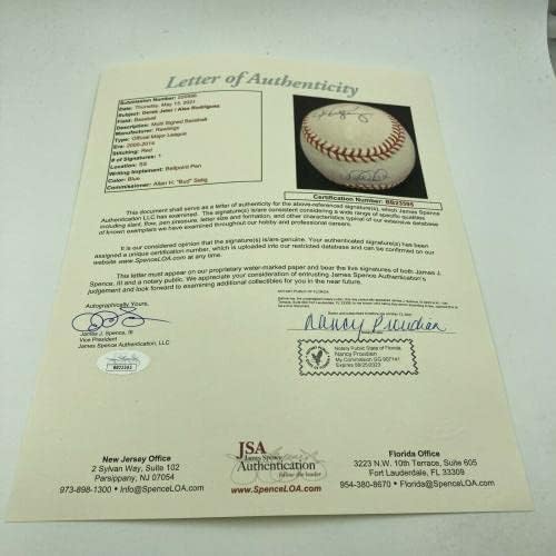 Дерек Джитър и Алекс Родригес на два Пъти подписа Бейзболни топки на Мейджър лийг бейзбол JSA и Stener COA с