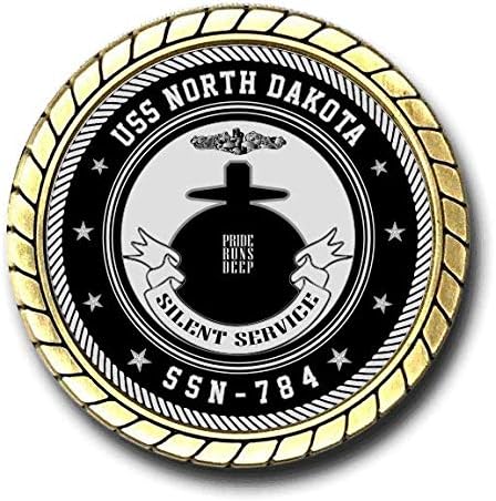 USS North Dakota SSN-784 Монета Повикване на подводница на ВМС на САЩ - Официално лицензирани