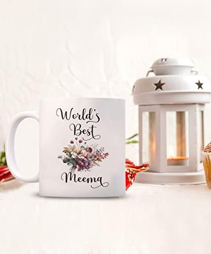 Най-добрата в света Кафеена чаша Meema, най-Добрите Подаръци Meema от внук или Внучка, Подарък на баба за рождения