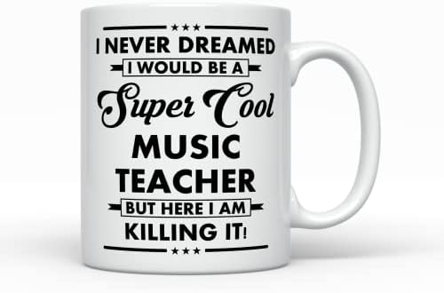 Кафеена Чаша за Учител по музика, Забавни Подаръци за най-добър Учител на Група, Подарък за мъже и Жени На Бала