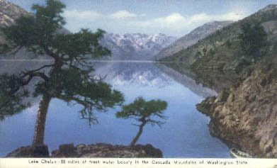 Каскадните планини, пощенска Картичка от Вашингтон