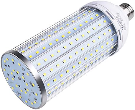 Led царевичен лампа Auzer мощност 45 W (еквивалент на 300 Вата), Цокъл E26, 4500 Лумена, студена Бяла Флуоресцентна