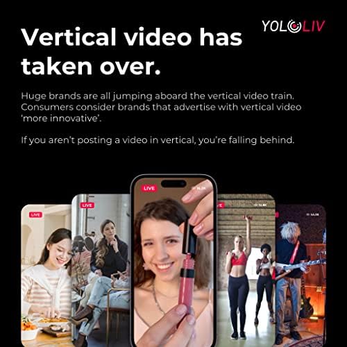 PTZ камера YOLOLIV VertiCam 1080P с вертикално излъчване на живо от 12-кратно оптично увеличение, Дистанционно