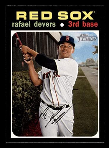 2020 Начело 145 Рафаел Деверс на Бостън Ред Сокс (бейзболна картичка) NM / MT Red Sox