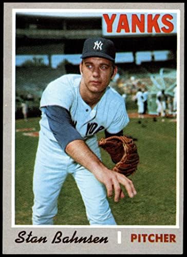 1970 Topps 568 Стан Бансен на Ню Йорк Янкис (Бейзболна картичка) EX/MT йорк Янкис