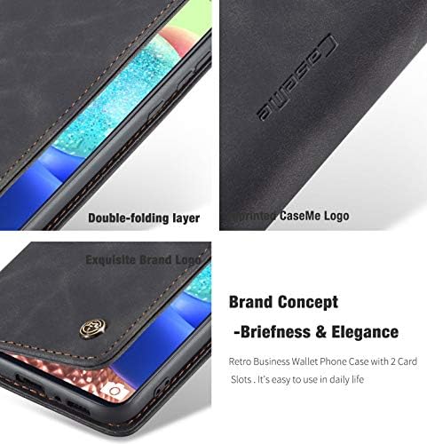 Samsung Galaxy A71 (5G) Чанта-портфейл, държач за кредитни карти, Кожена флип-надолу кутията с магнитна стойка,