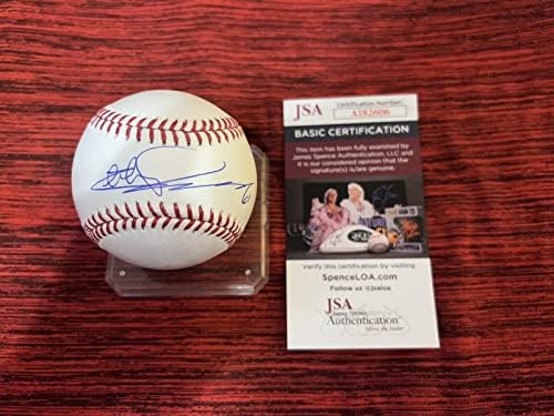 Чан Хо Парк Подписа Официален Договор с Висша лига бейзбол Лос Анджелис Доджърс JSA - Бейзболни топки с Автографи